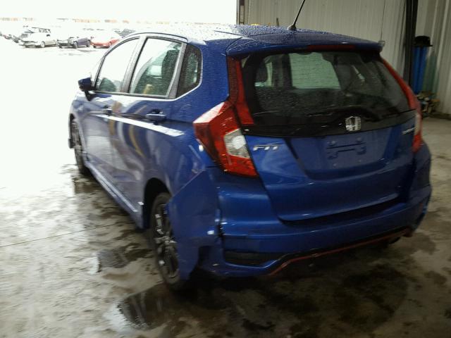 3HGGK5H65JM709876 - 2018 HONDA FIT SPORT BLUE photo 3