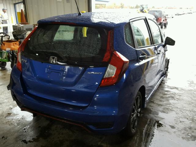 3HGGK5H65JM709876 - 2018 HONDA FIT SPORT BLUE photo 4