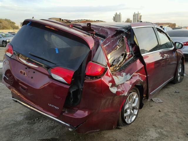 2C4RC1GG2HR669587 - 2017 CHRYSLER PACIFICA L MAROON photo 4