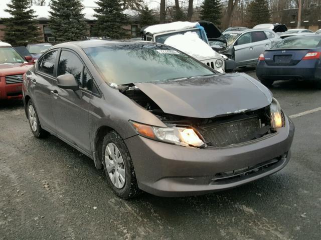 2HGFB2F54CH587792 - 2012 HONDA CIVIC LX BROWN photo 1