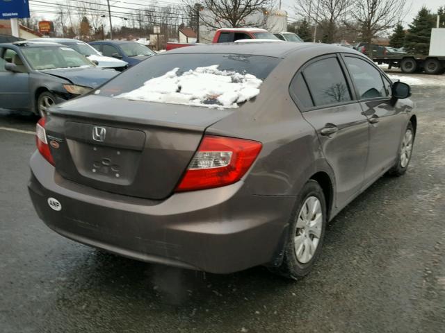 2HGFB2F54CH587792 - 2012 HONDA CIVIC LX BROWN photo 4