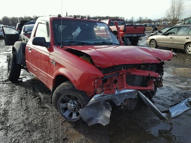 1FTYR10D22PB03643 - 2002 FORD RANGER RED photo 1