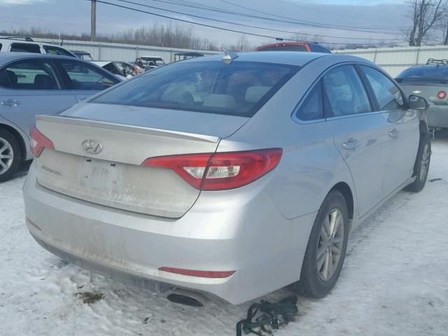 5NPE24AF4FH086872 - 2015 HYUNDAI SONATA SE SILVER photo 4