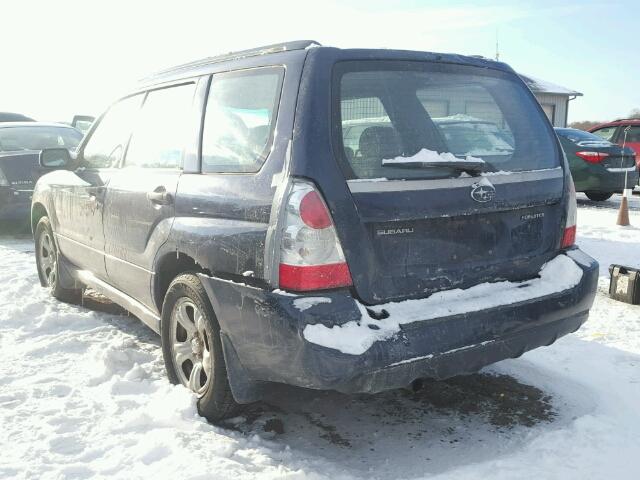 JF1SG63626H747042 - 2006 SUBARU FORESTER 2 BLUE photo 3