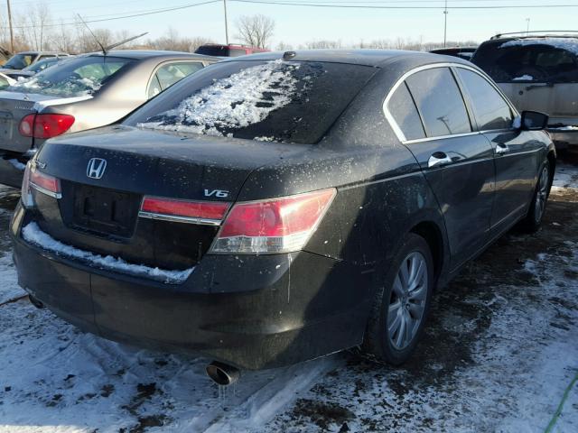 1HGCP3F85BA018631 - 2011 HONDA ACCORD EXL BLACK photo 4