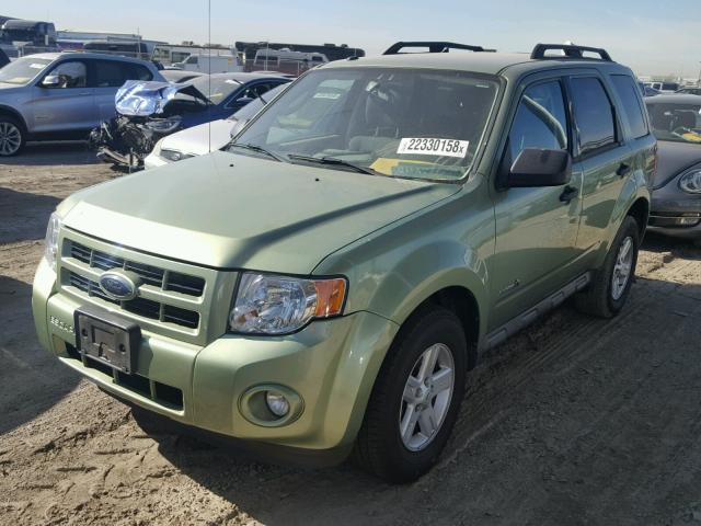 1FMCU49319KB11644 - 2009 FORD ESCAPE HYB GREEN photo 2