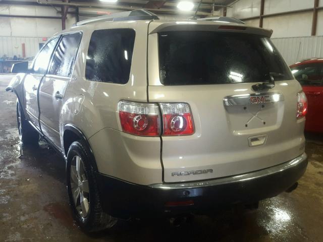 1GKLRMEDXAJ159758 - 2010 GMC ACADIA SLT ოქროსფერი ფოტო 3