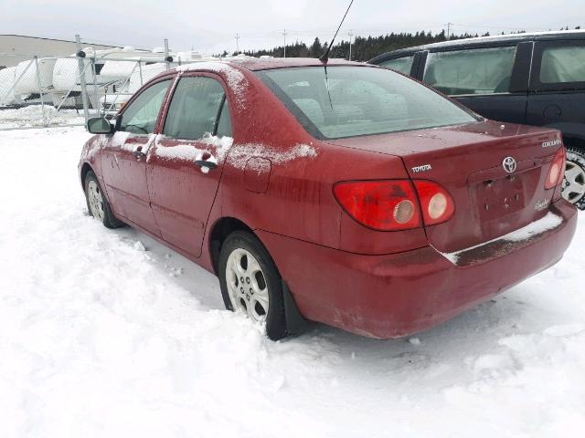 2T1BR32E48C904993 - 2008 TOYOTA COROLLA CE RED photo 3