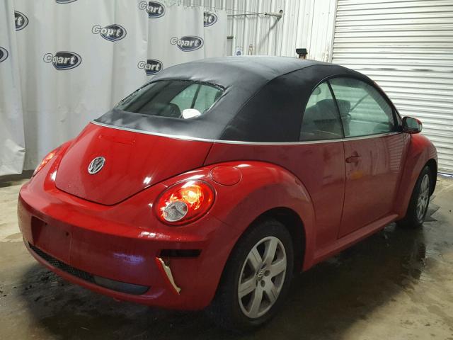 3VWRF31YX7M410143 - 2007 VOLKSWAGEN NEW BEETLE RED photo 4