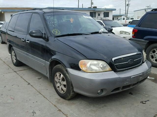 KNDUP131656648373 - 2005 KIA SEDONA EX BLACK photo 1