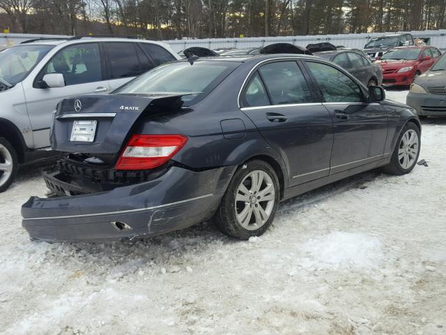 WDDGF81X58F066596 - 2008 MERCEDES-BENZ C 300 4MAT GRAY photo 4