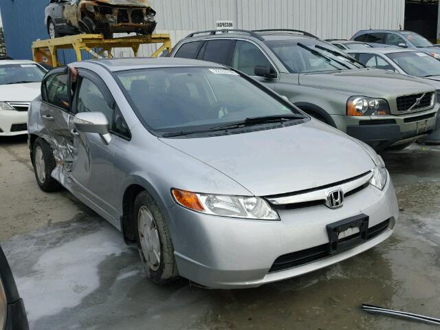 JHMFA36247S002672 - 2007 HONDA CIVIC HYBR SILVER photo 1