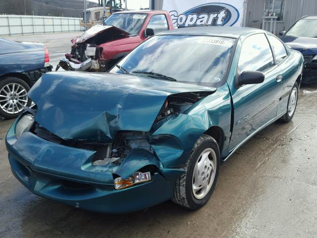 1G2JB1240T7535687 - 1996 PONTIAC SUNFIRE SE GREEN photo 2