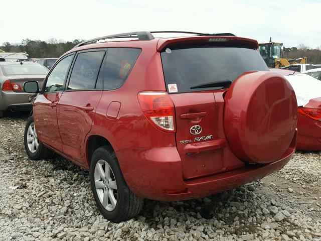 JTMBD31V076039347 - 2007 TOYOTA RAV4 LIMIT RED photo 3