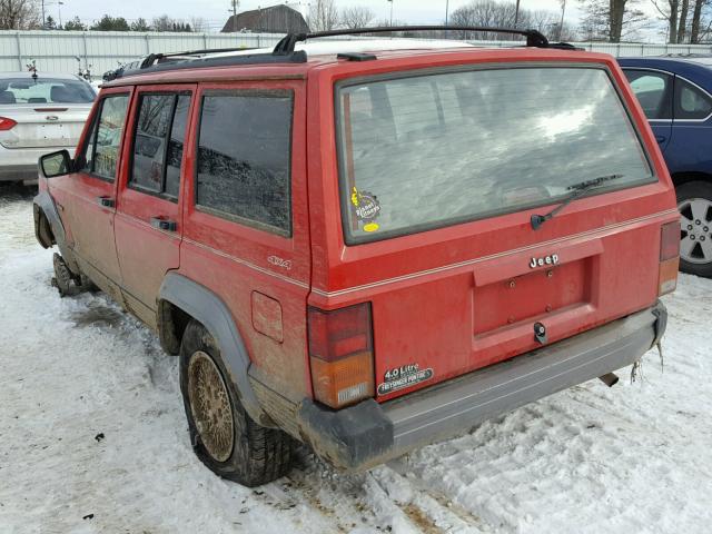 1J4FJ78S4SL581245 - 1995 JEEP CHEROKEE C RED photo 3