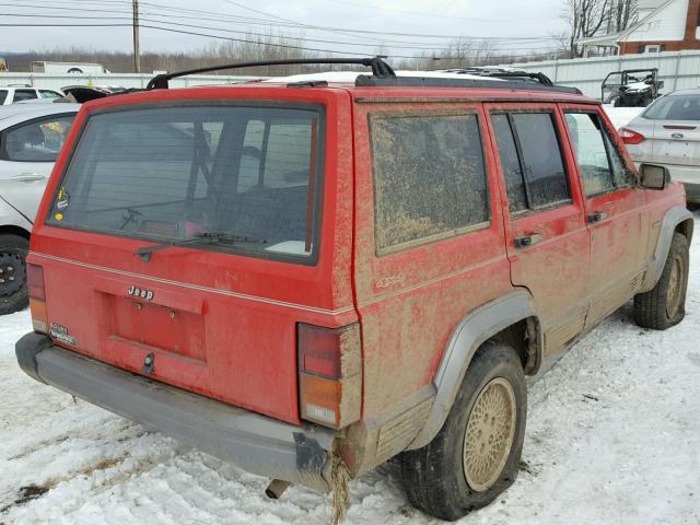 1J4FJ78S4SL581245 - 1995 JEEP CHEROKEE C RED photo 4