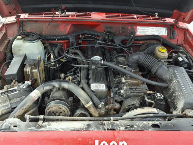 1J4FJ78S4SL581245 - 1995 JEEP CHEROKEE C RED photo 7