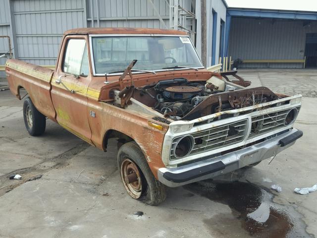 F11YCW91494 - 1975 FORD F100 ORANGE photo 1