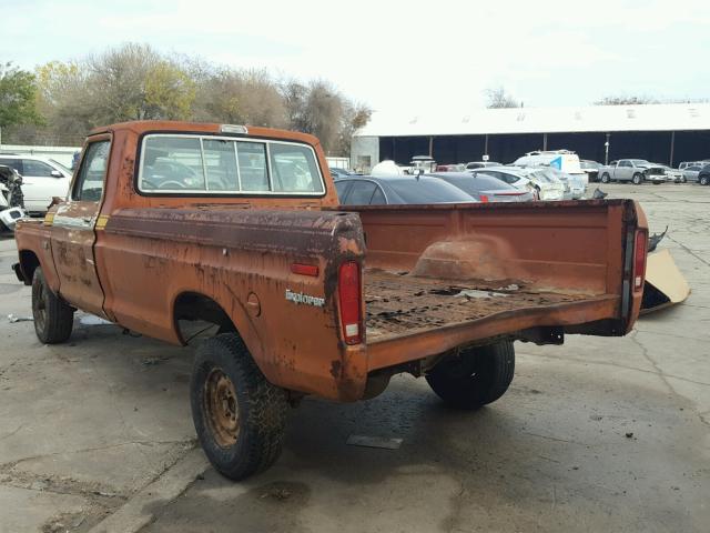 F11YCW91494 - 1975 FORD F100 ORANGE photo 3