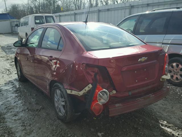 1G1JA5SH9C4158876 - 2012 CHEVROLET SONIC LS RED photo 3