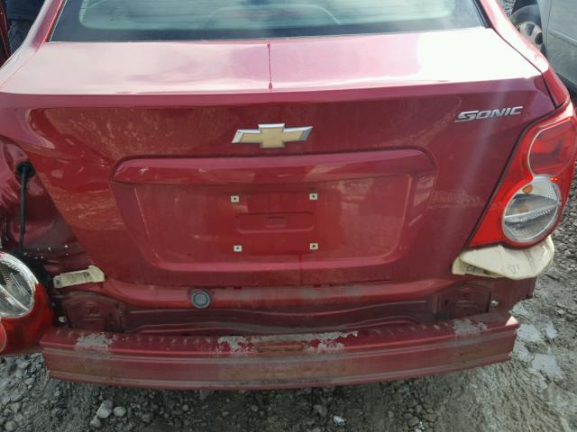 1G1JA5SH9C4158876 - 2012 CHEVROLET SONIC LS RED photo 9