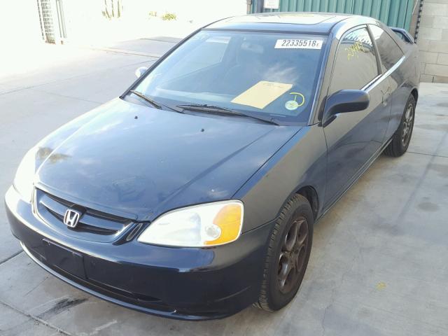 1HGEM22052L098495 - 2002 HONDA CIVIC EX BLACK photo 2