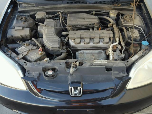 1HGEM22052L098495 - 2002 HONDA CIVIC EX BLACK photo 7