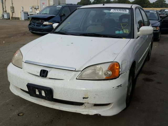 JHMES96623S011153 - 2003 HONDA CIVIC HYBR WHITE photo 2