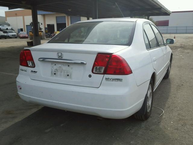 JHMES96623S011153 - 2003 HONDA CIVIC HYBR WHITE photo 4