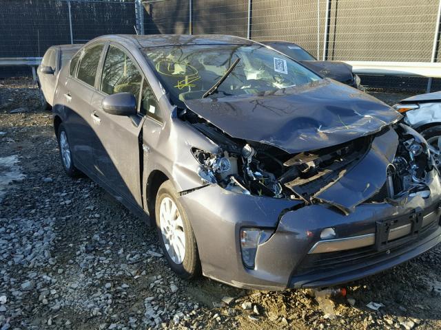 JTDKN3DP8D3034887 - 2013 TOYOTA PRIUS PLUG GRAY photo 1