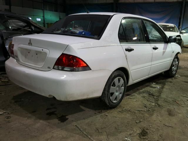 JA3AJ26EX4U036422 - 2004 MITSUBISHI LANCER ES WHITE photo 4