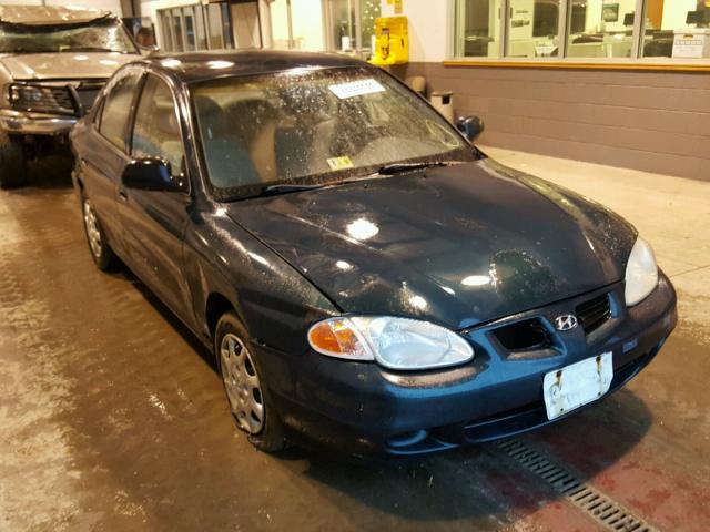 KMHJF35F0YU959254 - 2000 HYUNDAI ELANTRA GL GREEN photo 1