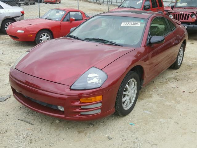 4A3AC44G8YE108503 - 2000 MITSUBISHI ECLIPSE GS MAROON photo 2