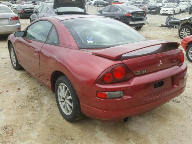 4A3AC44G8YE108503 - 2000 MITSUBISHI ECLIPSE GS MAROON photo 3