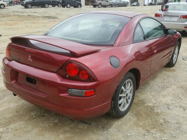 4A3AC44G8YE108503 - 2000 MITSUBISHI ECLIPSE GS MAROON photo 4