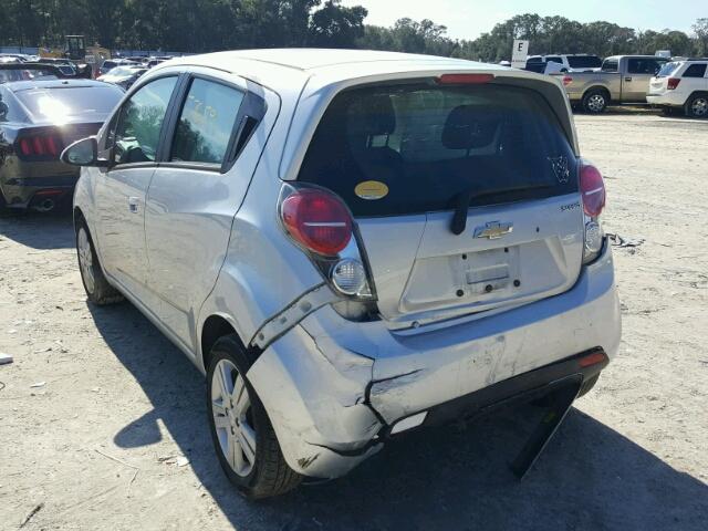 KL8CD6S92EC534003 - 2014 CHEVROLET SPARK 1LT Серебристый фото 3