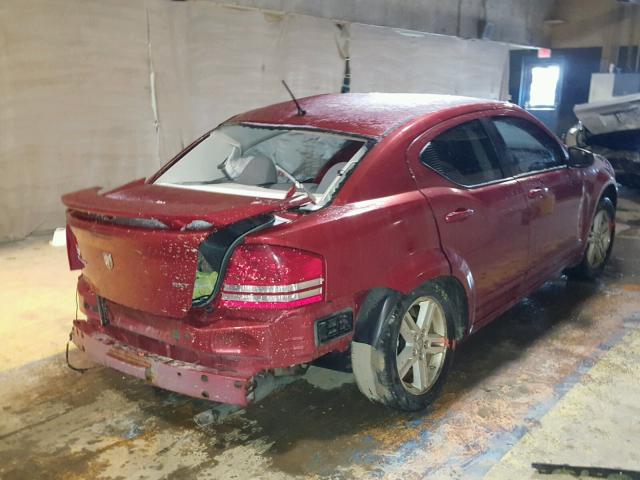 1B3LC56K08N690147 - 2008 DODGE AVENGER SX RED photo 4