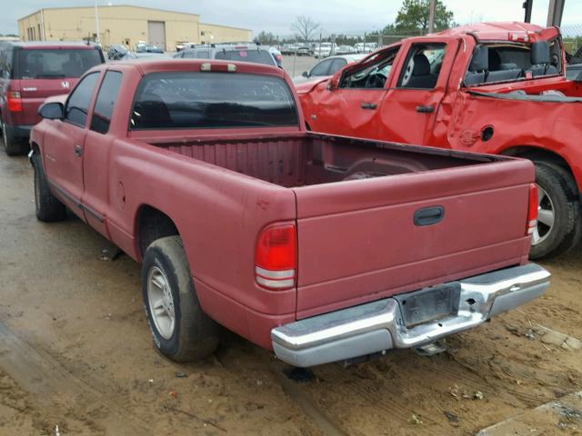 1B7GL22X1XS214991 - 1999 DODGE DAKOTA RED photo 3