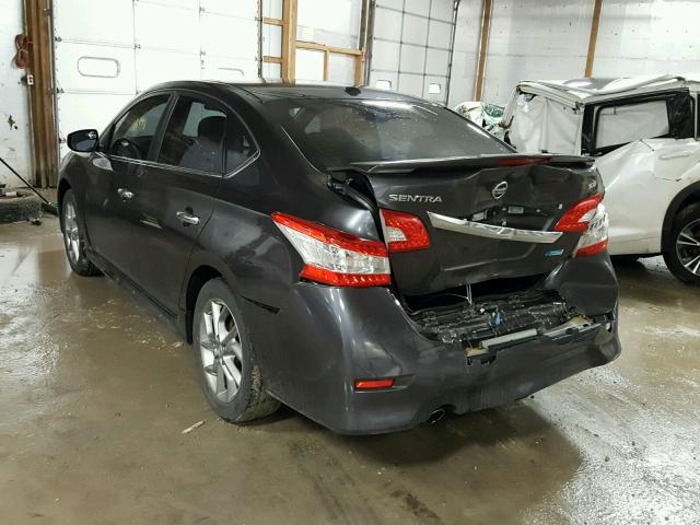 3N1AB7AP4EY323034 - 2014 NISSAN SENTRA S CHARCOAL photo 3