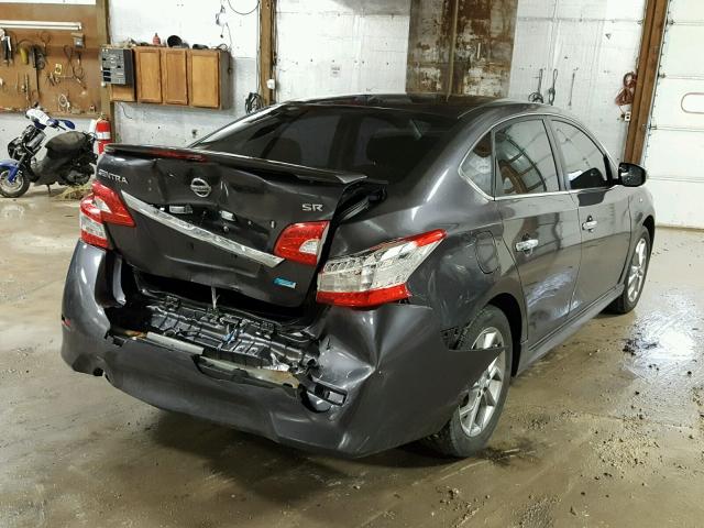 3N1AB7AP4EY323034 - 2014 NISSAN SENTRA S CHARCOAL photo 4