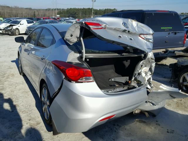 5NPDH4AE2DH159509 - 2013 HYUNDAI ELANTRA GL SILVER photo 3