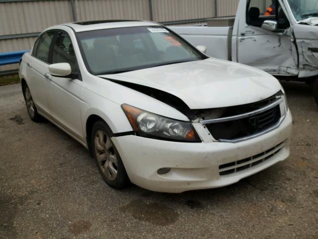 5KBCP3F85AB015590 - 2010 HONDA ACCORD EXL WHITE photo 1