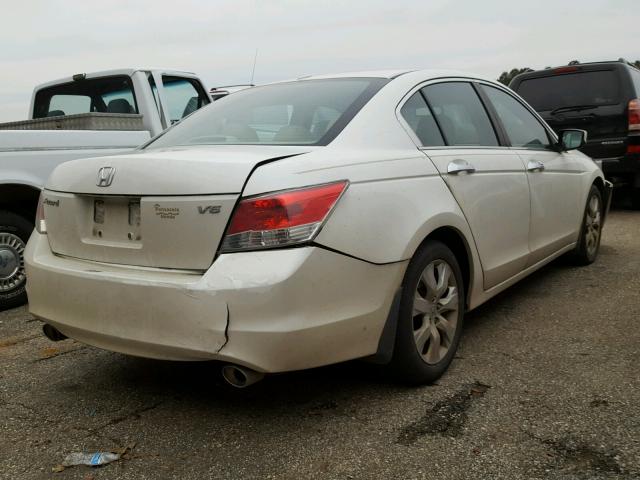 5KBCP3F85AB015590 - 2010 HONDA ACCORD EXL WHITE photo 4