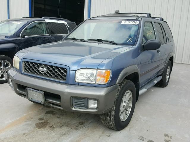 JN8DR09Y11W571676 - 2001 NISSAN PATHFINDER BLUE photo 2