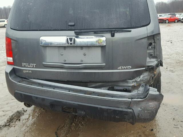 5FNYF48409B000868 - 2009 HONDA PILOT EX GRAY photo 10