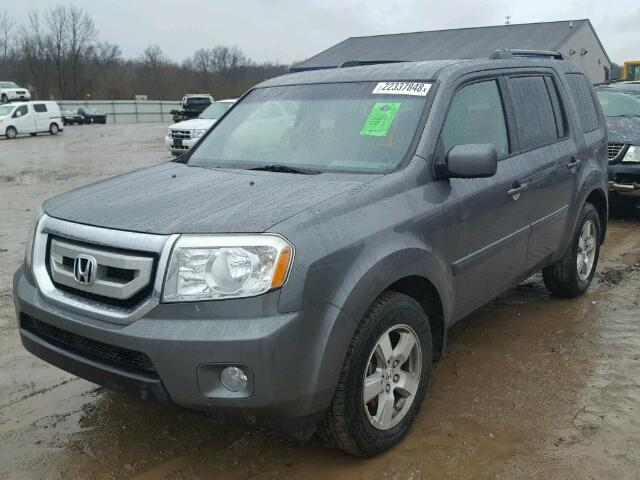 5FNYF48409B000868 - 2009 HONDA PILOT EX GRAY photo 2