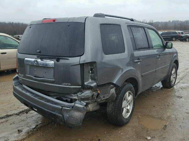 5FNYF48409B000868 - 2009 HONDA PILOT EX GRAY photo 4