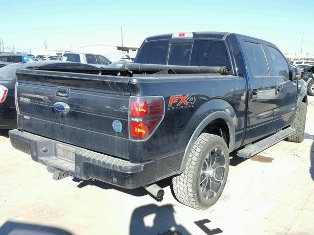 1FTFW1ET0CFA85263 - 2012 FORD F150 SUPER BLACK photo 4