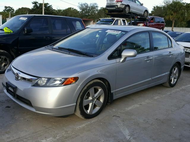 1HGFA16857L082361 - 2007 HONDA CIVIC EX SILVER photo 2