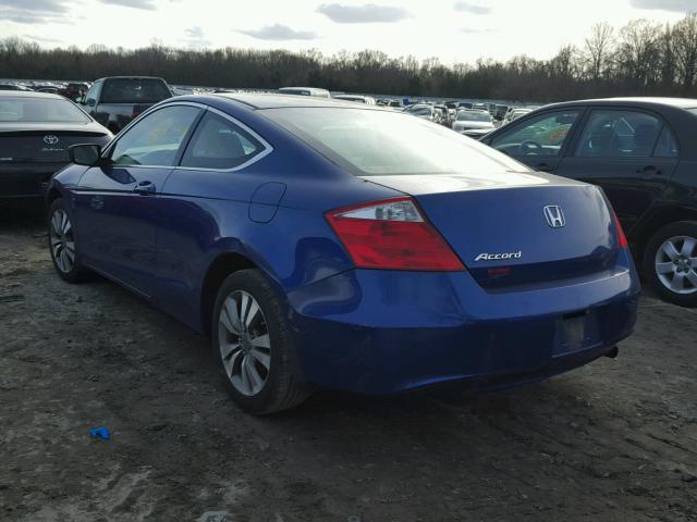 1HGCS12738A015249 - 2008 HONDA ACCORD EX BLUE photo 3